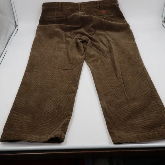 Polo Ralph Lauren Andrew Pant Mens 40/32 Brown Corduroy Pleated Straight Leg - Picture 12 of 13